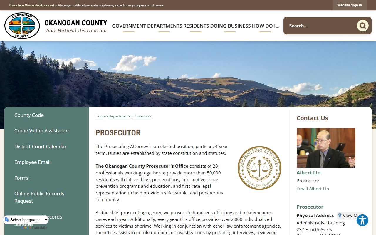 Okanogan County court records after arrest prosecutor charging authority